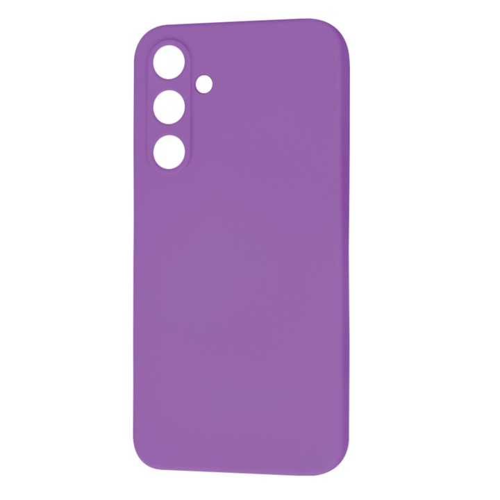 Husa compatibila cu Samsung Galaxy A56, Silicon Cover, Interior Microfibra, Protectie Camere, Violet, Atlas