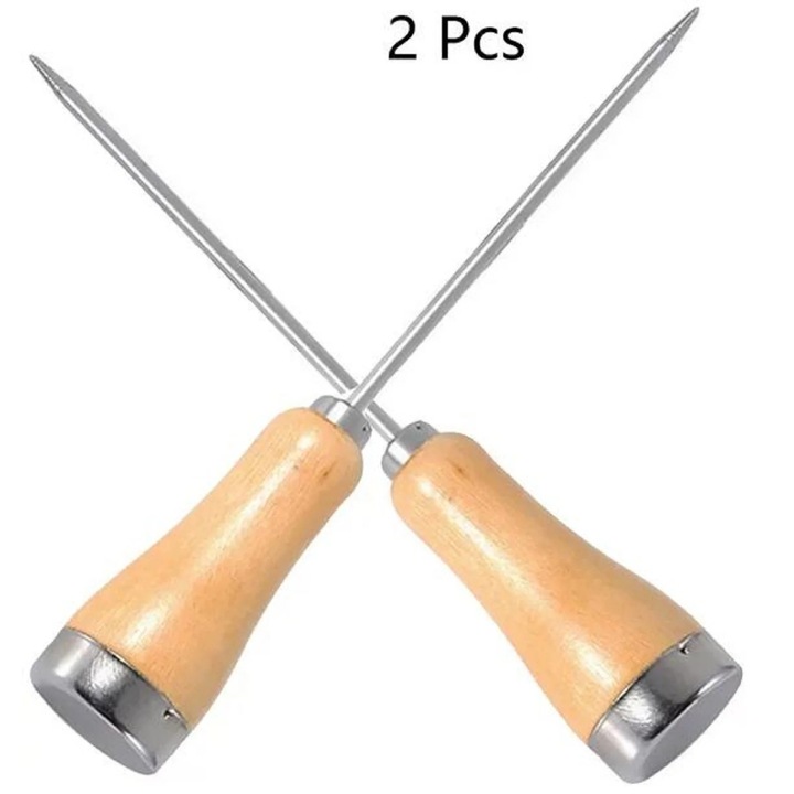 Instrument de bucatarie pentru zdrobirea ghetii, inox, maner lemn, 25x5x3cm