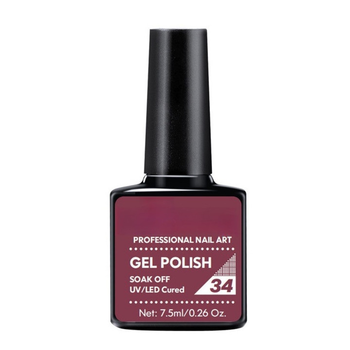 Oja gel, uscare UV/LED, visiniu, 7.5 ml