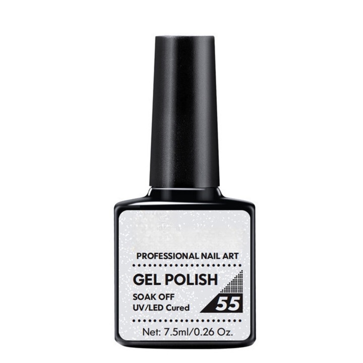 Гел лак, UV/LED сушене, сребрист, 7.5 мл