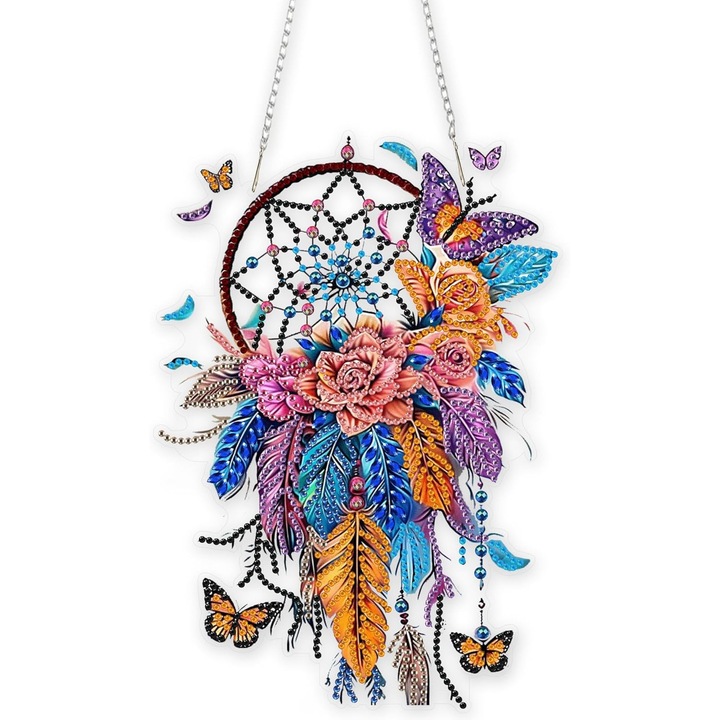 Kit de artă cu diamante pentru agătat, FomoX, tablă acrilică, decor perete, set cu pandantiv decorativ