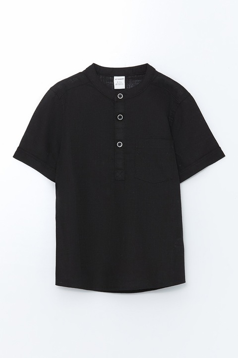LC WAIKIKI, Bluza cu fenta cu nasturi, Negru