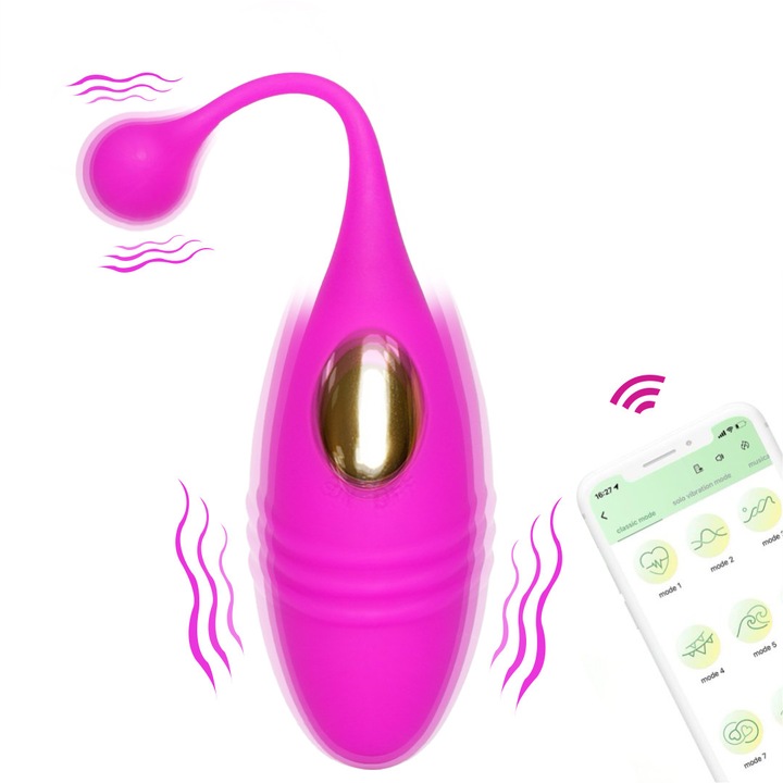 Szilikon vibrátor, 9 rezgési mód, vízálló, rózsaszín, újratölthető készlet