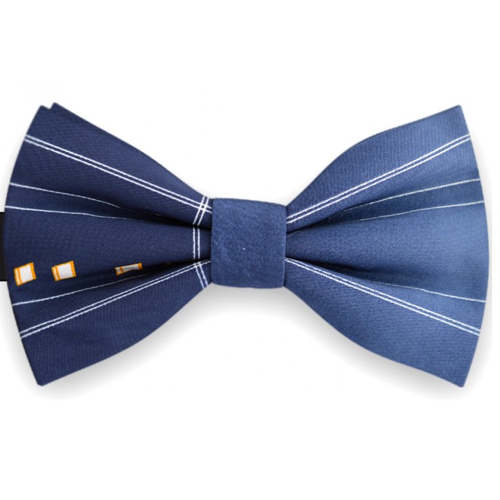 Papion albastru, dungi delicate albe