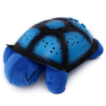 Lampa de veghe broscuta albastra cu proiectii de stele si melodii Lampa de veghe broscuta albastra cu proiectii de stele si melodii