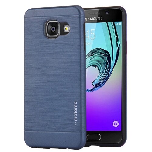 Husa metalica BRUSHED TEXTURE pentru SAMSUNG GALAXY A7 (2016) / A710 , Albastru