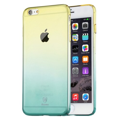 Husa protectie AMBER BASEUS GRADIENT pentru iPhone 6 si iPhone 6S, Gradient Galben/Verde