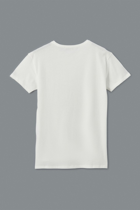 LC WAIKIKI, Tricou cu imprimeu grafic, Negru, Albastru royal, Alb optic, 3XL