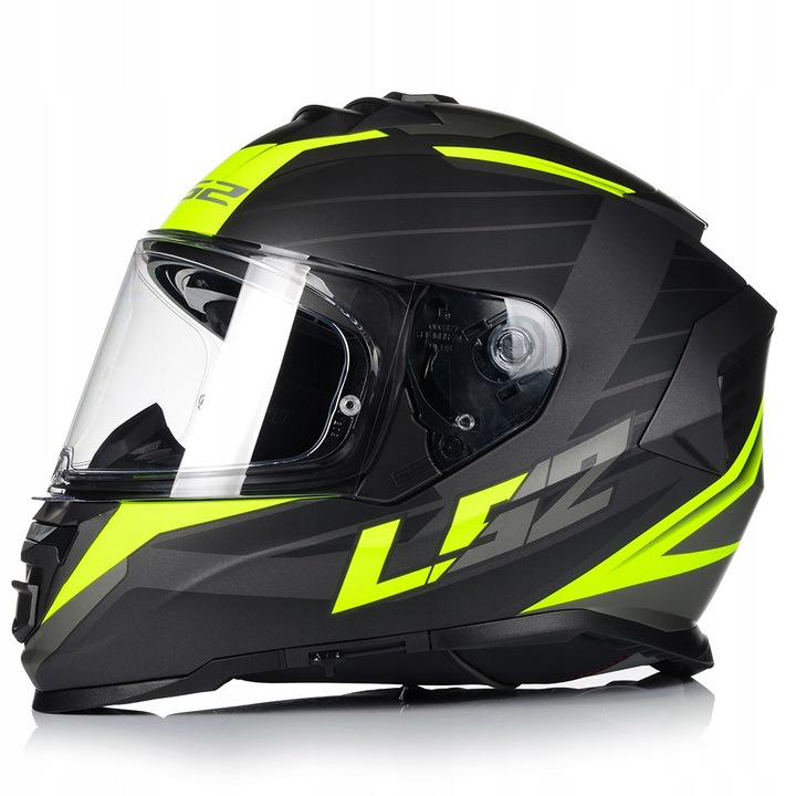 Casca moto, LS2, Aliaj Polimeric, FF800 Storm II Nerve, 61-62cm, Negru / Verde, XL