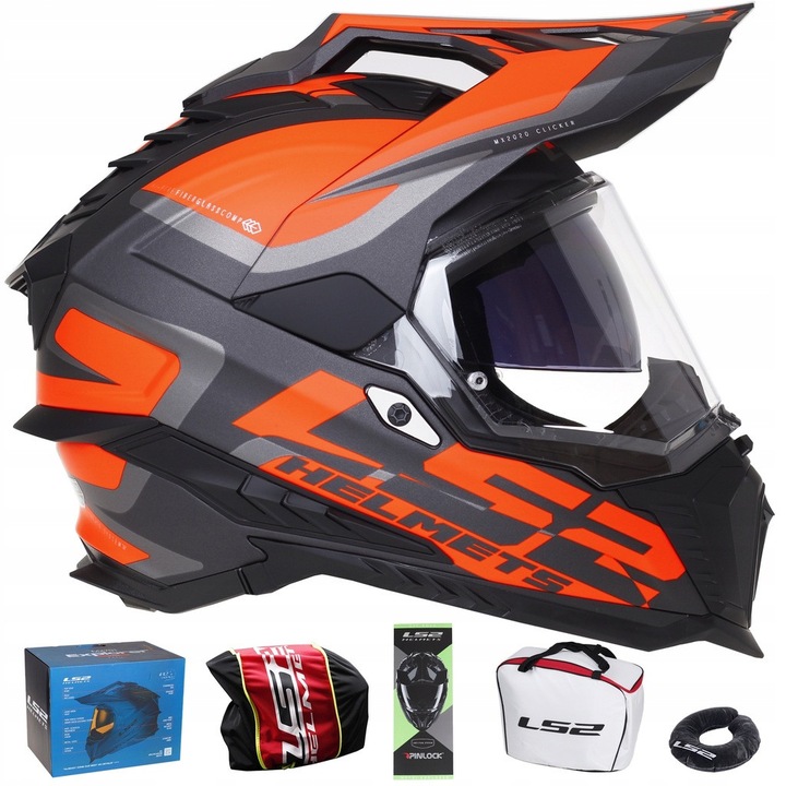 Каска за мотоциклет LS2 MX701 EXPLORER, розова, 57-58 см, HPFC, вентилирана, комплект с PINLOCK и слънцезащитен визьор