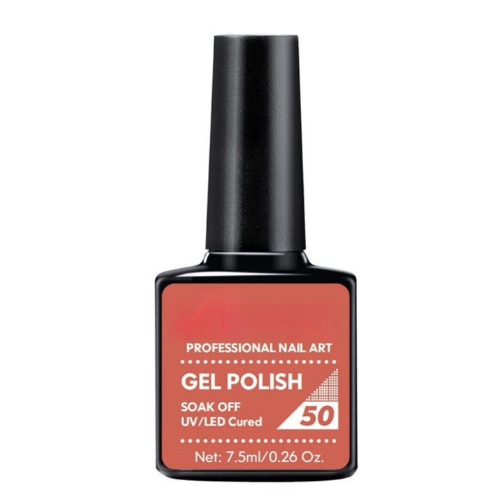 Oja gel, uscare UV/LED, portocaliu, 7.5 ml