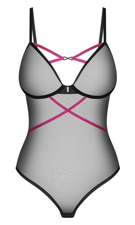 Obsessive szexi body, Novenes modell, fekete szín, rugalmas anyag, XS-S INTL