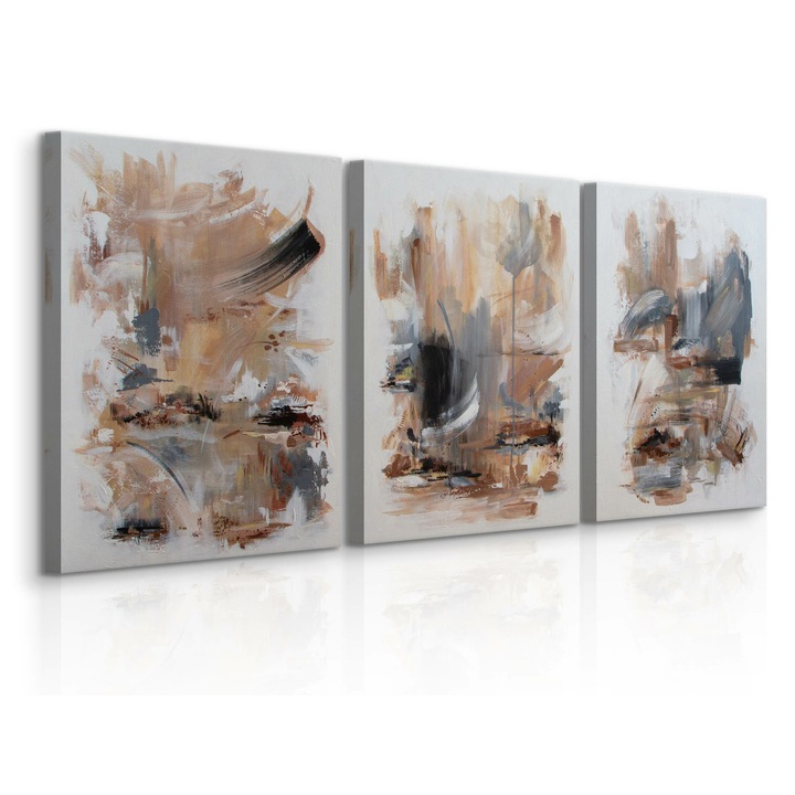 Muralo Painting, Комплект абстрактни картини в 90 cm x 40 cm 3 X 30-40 модерен стил