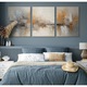 Tablou Muralo, Set Stil modern abstract 90 cm x 40 cm 3 X 30-40 concret