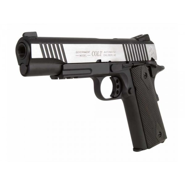 Pistol Airsoft COLT, 1911 RAIL GUN, dual tone