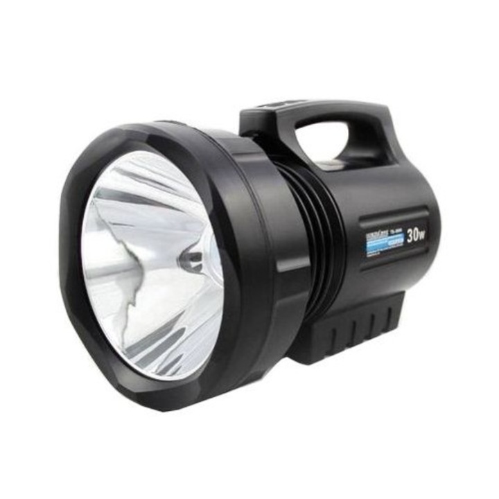 Фенер с батерия TD-8000, 30 W, 700 м, ПРЕМИУМ + КОЛЕДЕН МОНТАЖ, ТИП РЕСА, ХЕБЪР, 4 МЕТРА, 132 светодиода