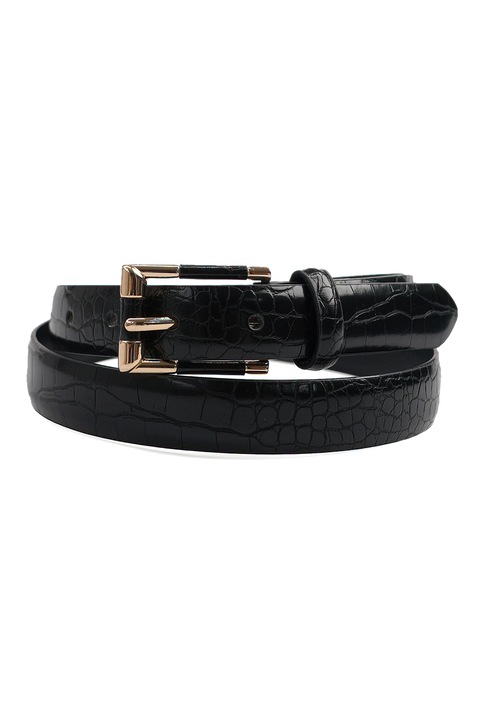 AVANT-GARDE PARIS, Curea subtire din piele ecologica, Negru, 110