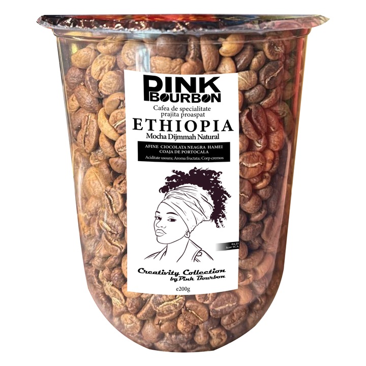 Cafea de specialitatate prajita artizanal: Ethiopia Mocha Dijmmah - Creativity Collection (200g)