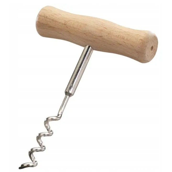 Tirbusoane Eurobatt, din otel, cu maner din lemn, 8x8,5cm