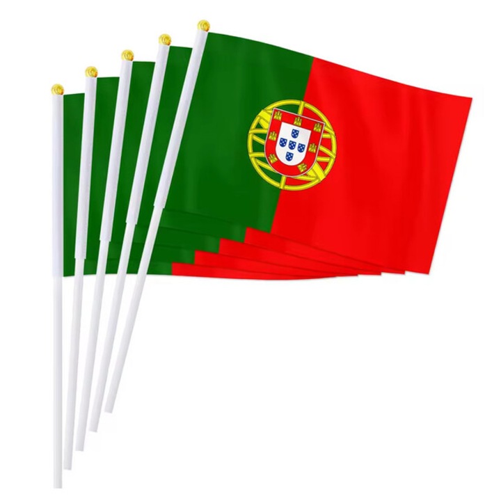 Steag de suport WARAGOD 30x45cm, polyester, pentru evenimente sportive, Portugalia