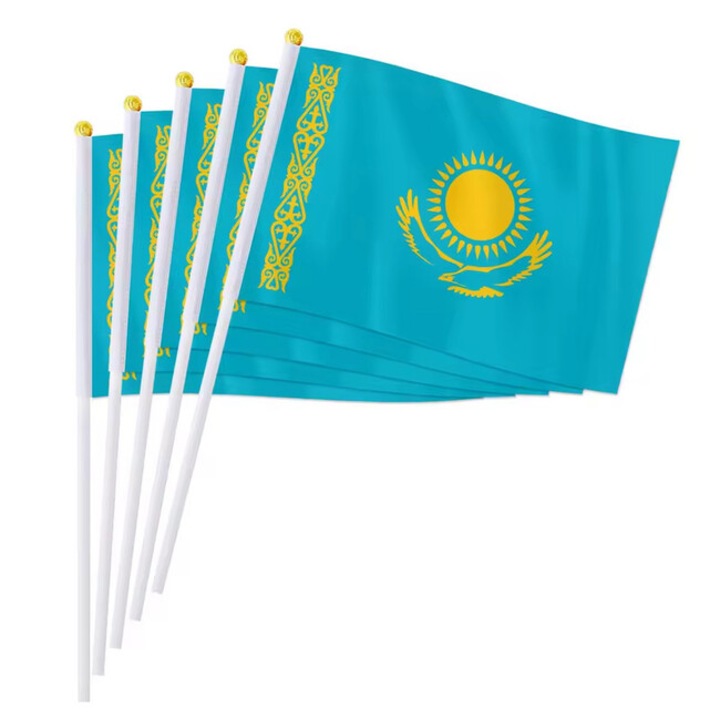 Steag de suport WARAGOD 30x45cm, Kazahstan, poliester, utilizare sportiva si decorativa