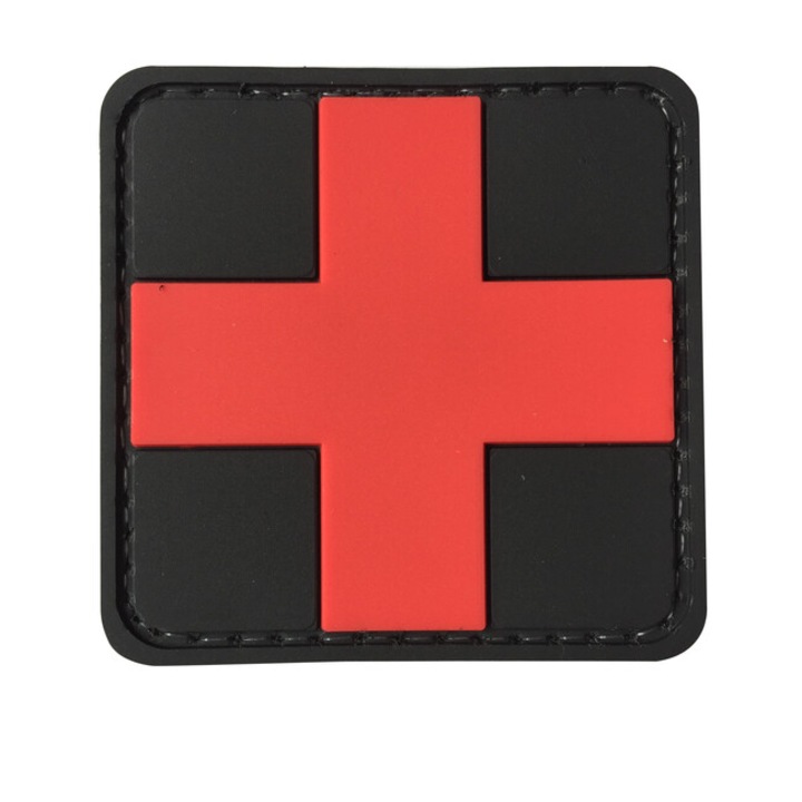Patch 3D WARAGOD Medic, negru, 5x5cm
