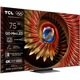 Телевизор TCL MiniLed 75C8K, 75"(189 см), Smart Google TV, 4K Ultra HD, 144Hz, Звук Bang & Olufsen, Клас D
