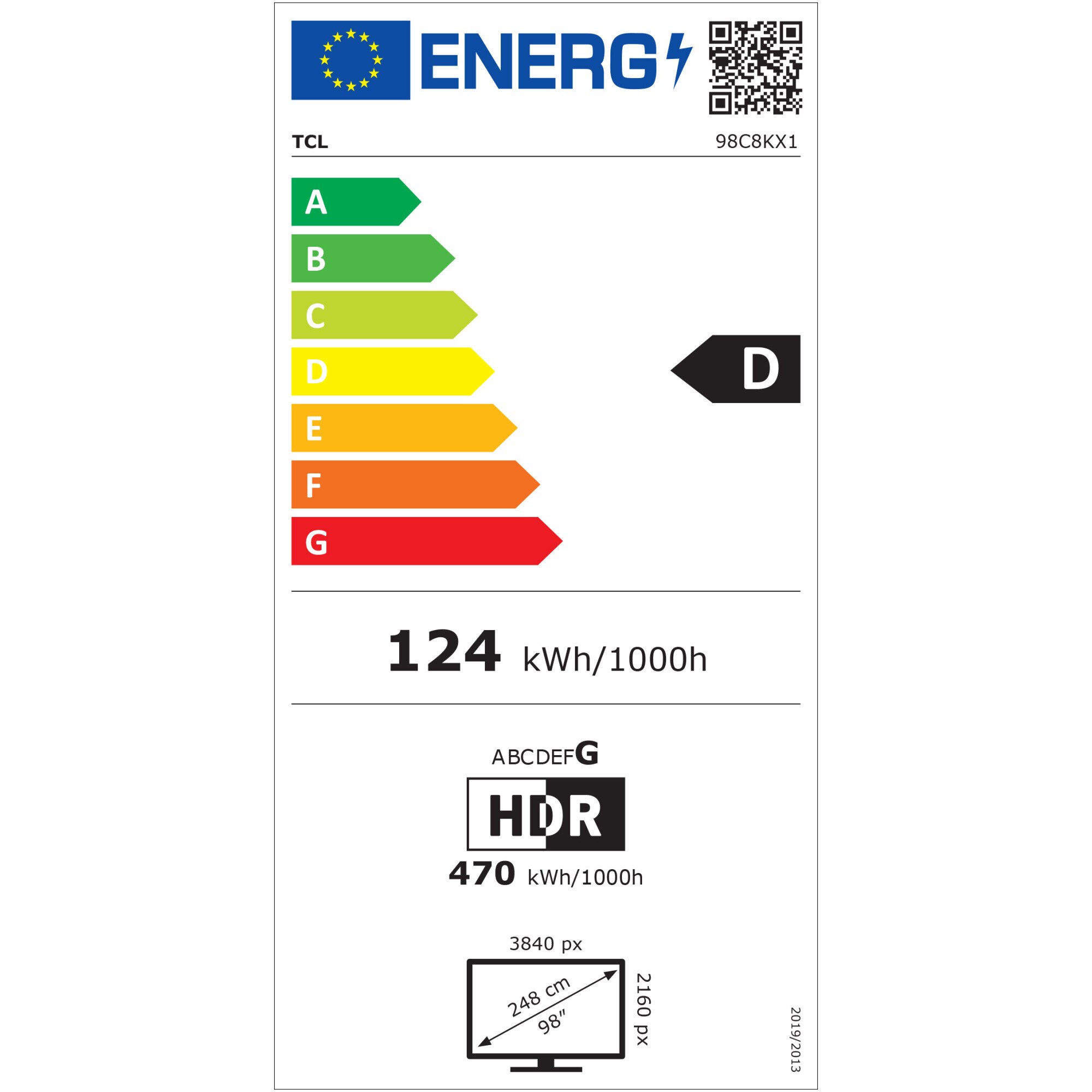 Televizor TCL QD-MiniLed 98C8K, 248 cm, Smart Google TV, 4K Ultra
