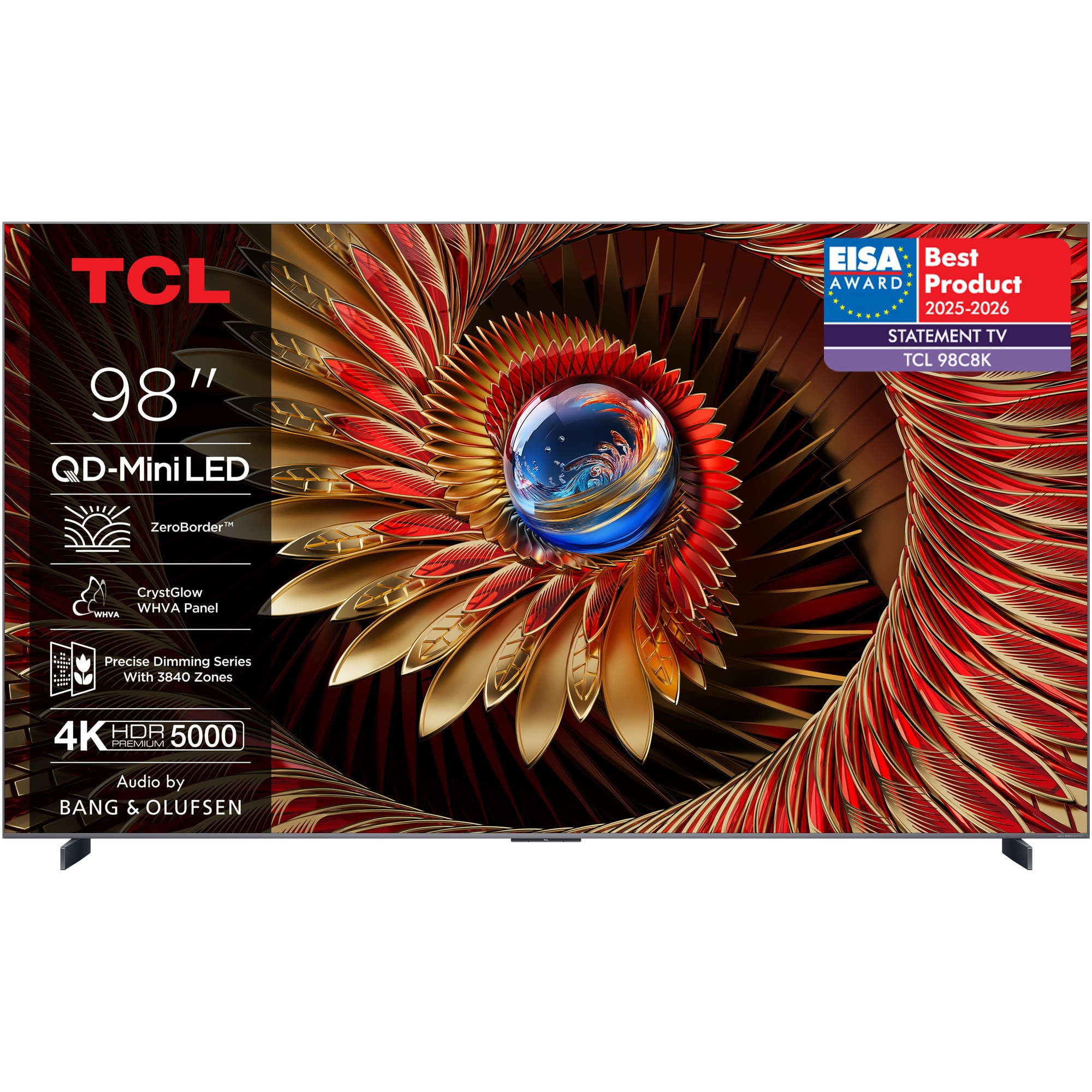Televizor TCL QD-MiniLed 98C8K, 248 cm, Smart Google TV, 4K Ultra