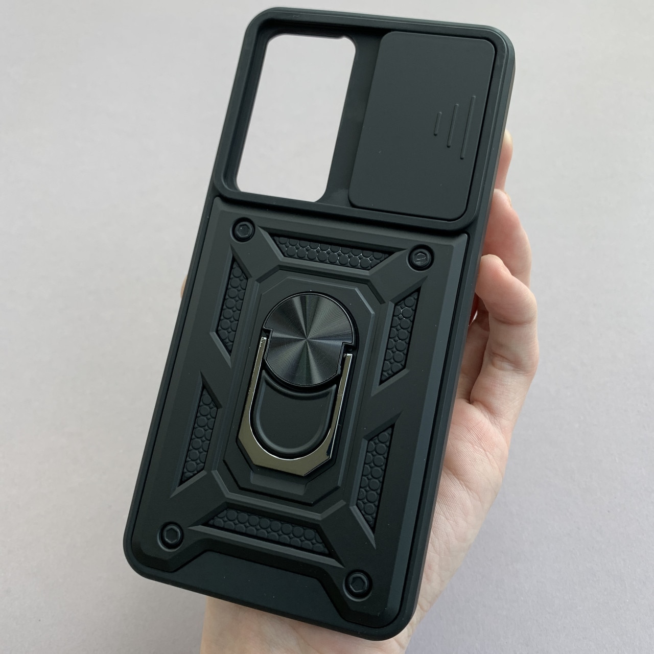 Husa telefon Mat-Tech compatibila cu Xiaomi 12T / 12T Pro, Protectie Camera, Inel, Magnet, Anti-Shock, Rugged Protection, Negru