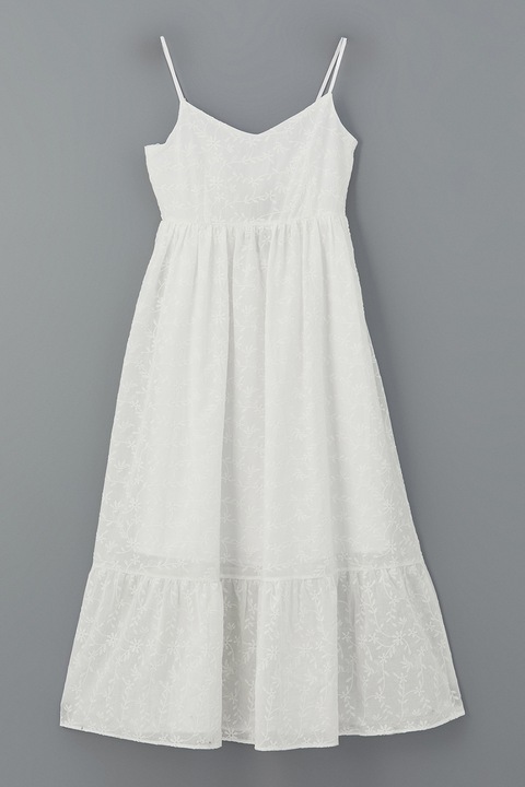 LC WAIKIKI, Rochie evazata cu bretele ajustabile, Alb