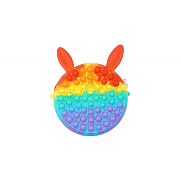 Szilikon stresszoldó játék, Pop it Now and Flip It, Cyrax, Táska, 3. modell, Többszínű