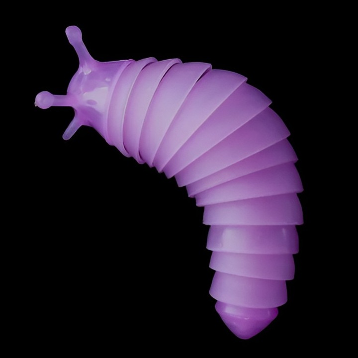 Jucarie Senzoriala Antistres, OEM, Fidget Toys, Omida Curcubeu, 11 cm, +3 Ani, Mov