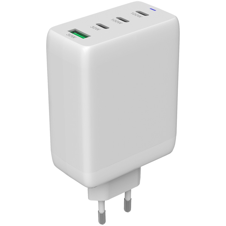 CANYON CNS-CUW100ACC hálózati töltő, 100 W, 3x USB Type-C PD, 1x USB QC fehér