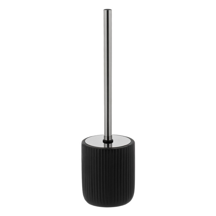 Fekete ezüst kerámia WC kefe 38cm