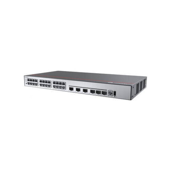 Switch HUAWEI TECHNOLOGIES S5735-L24P4XE-A-V2 24x10/100/1000BASE-T 4x10GE SFP+ 2x12GE PoE+ AC Negru