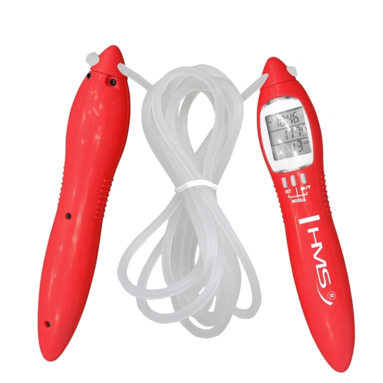 Coarda sarituri HMS SK46, cu counter digital, 275 cm, rosu