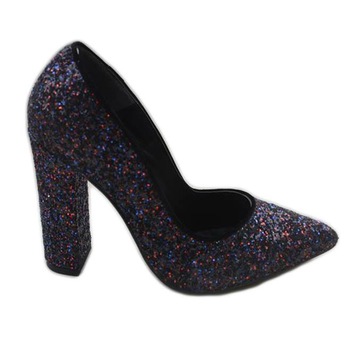 Pantofi chic cu sclipici si toc inalt, D&J Exclusive, Multicolor Pantofi chic cu sclipici si toc inalt, D&J Exclusive, Multicolor