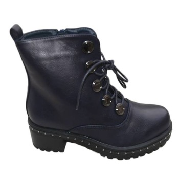 Botine confortabile stil bocanc cu talpa antiderapanta,D&J Exclusive, Albastru marin Botine confortabile stil bocanc cu talpa antiderapanta,D&J Exclusive, Albastru marin