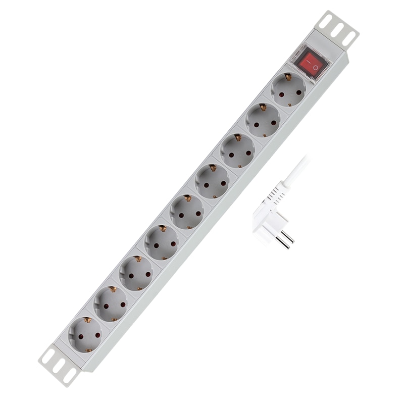 Prelungitor PDU LOGILINK 1U pentru rack 19 inch, 9 prize Schuko ...