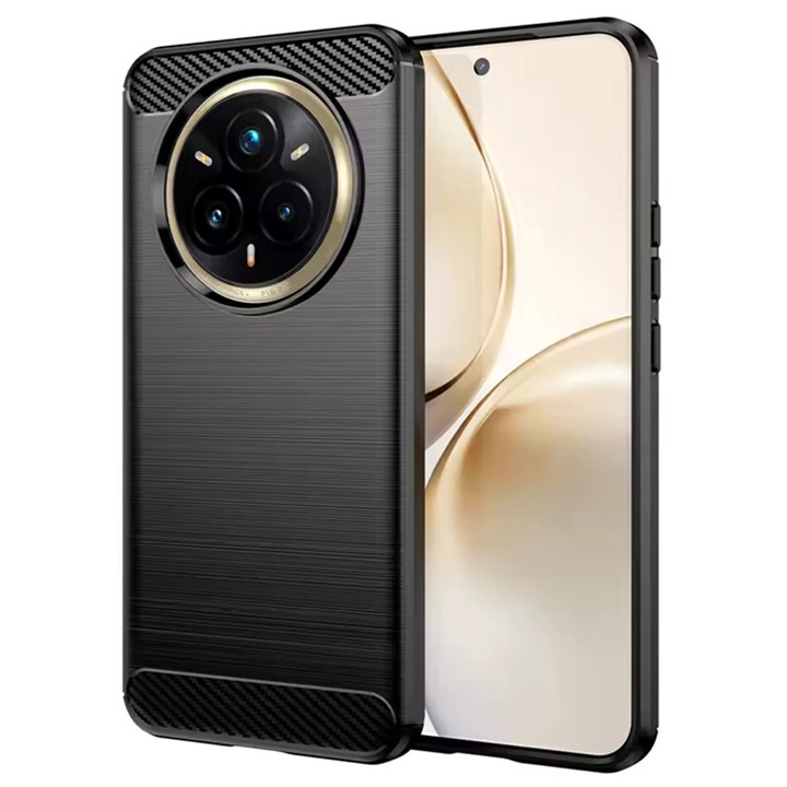 Husa pentru Realme 14 Pro+ - Techsuit Carbon Silicone - Black