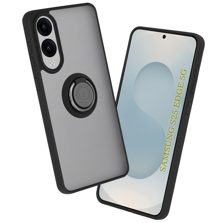 Husa Protectie pentru Samsung Galaxy S25 Edge, S47, Metal, Deep Dark
