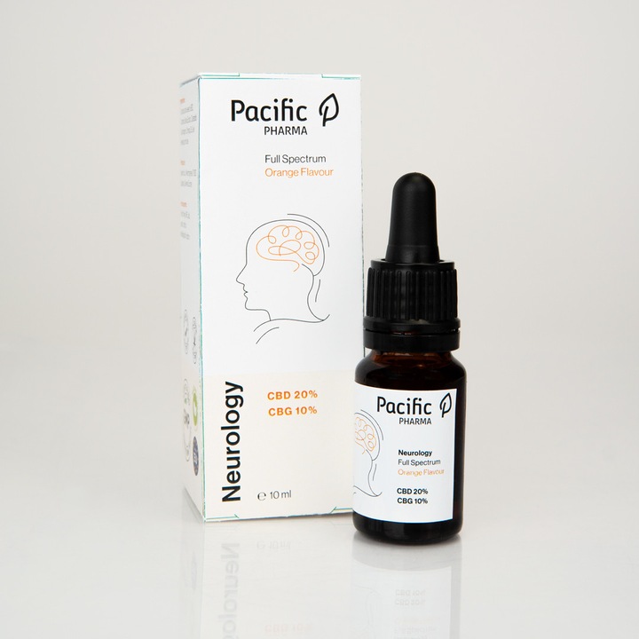 CBD масло на Pacific Pharma, Неврология, 20% CBD, 10% CBG, вкус на портокал, 10 мл