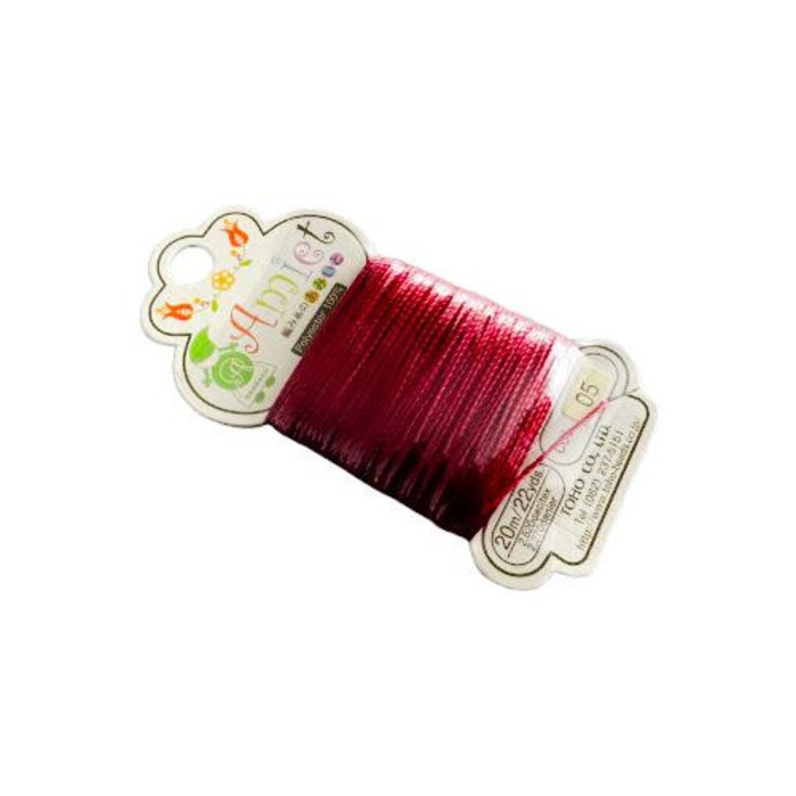 Ata pentru insirare mergele Toho Amiet 20m/0.5mm, 05 – carmine