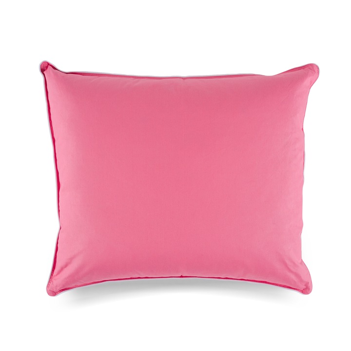 Perna Naturala, 50x60 cm, Confortabila, Placuta la Atingere, Material Izolant, Bumbac, Dreptunghiulara, OEKO-TEX, Elastica, Amestec de Puf, Roz