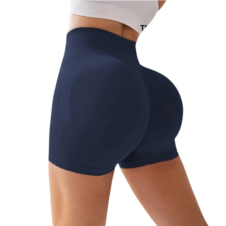 Colanti scurti, talie inalta, push up 360, Roz - XS 858, Albastru