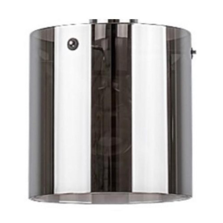 Abajur Rotund din Sticla Groasa cu 3 gauri de prindere, Diametrul 147mm, Inaltime 147mm, Finisaj gri fumuriu RABALUX