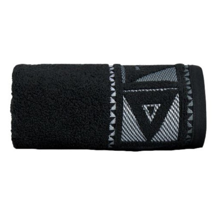 Кърпа за баня Greno, Yolo, 70x140см, памук, 450 гр/м2, черна