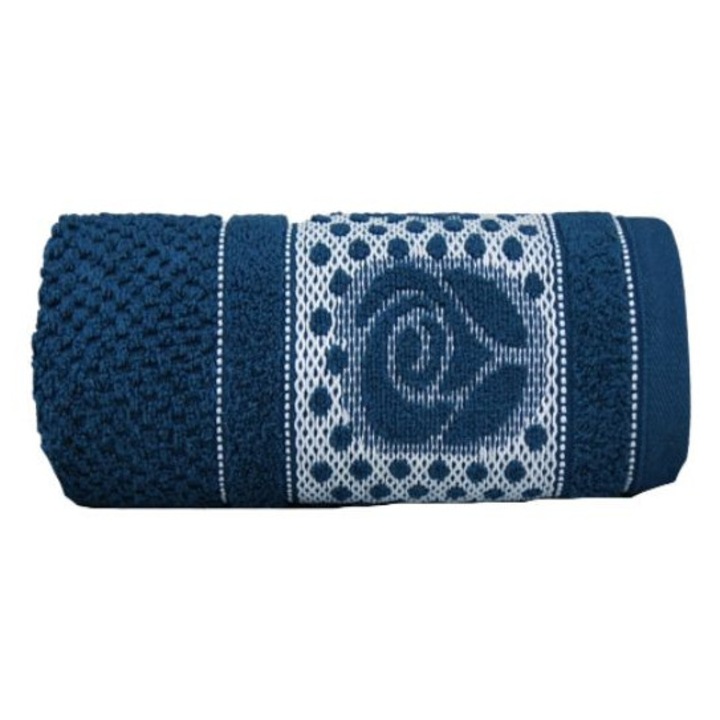 Кърпа за баня Greno 70x130см, памук, 420 г/м2, тъмносиня, 1 брой