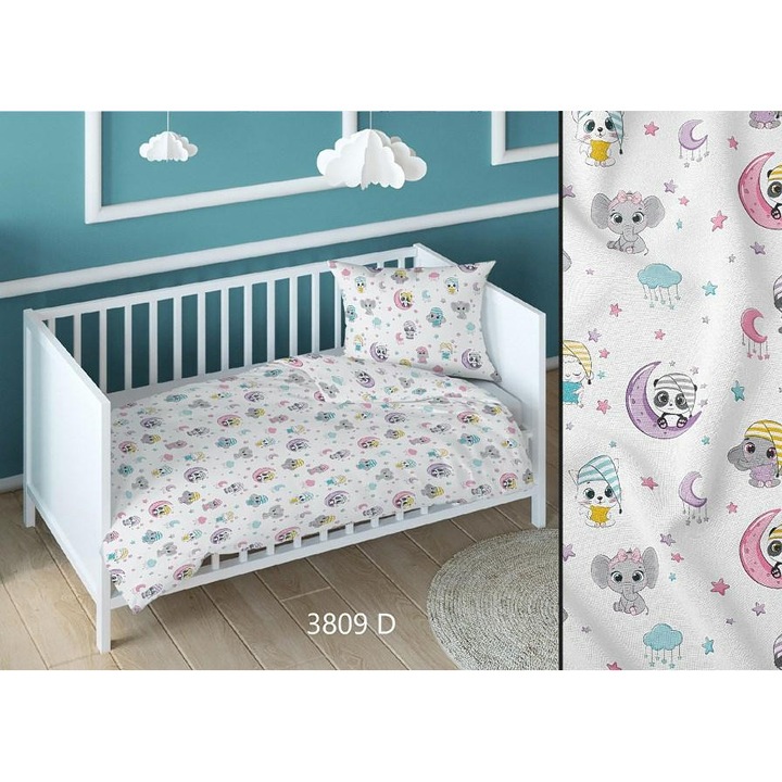 Калъфка за възглавница Каро 70x80 см, памук, бяла, с цип, за деца